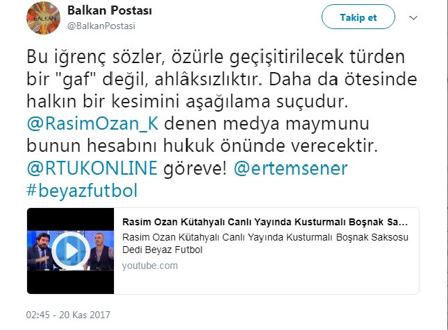 Rasim Ozan Kütahyalı skandalı: Boşnak dernekleri ayaklandı, sosyal medyada tepki çığ gibi - Resim: 2