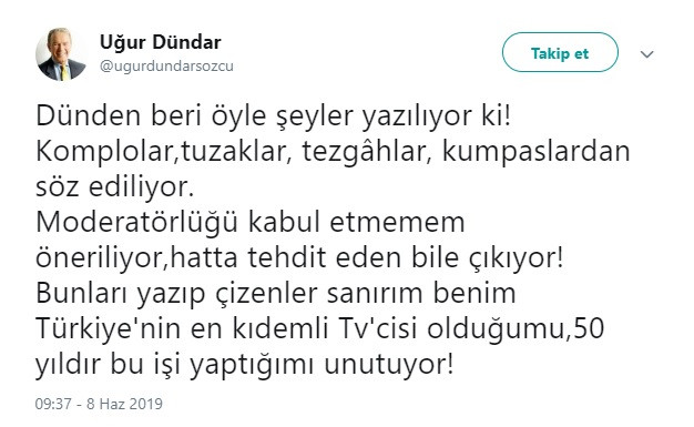 Uğur Dündar'dan flaş canlı yayın açıklaması: Tehdit edenler var - Resim: 3