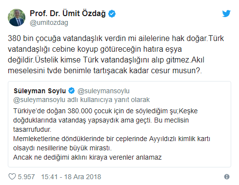 Süleyman Soylu ile Ümit Özdağ Twitter'da Suriyelileri tartıştı - Resim: 3
