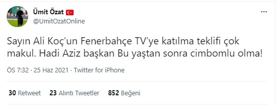 Ümit Özat, O Tartışmaya Dahil Oldu: Bu Yaştan Sonra Cimbomlu Olma - Resim: 1