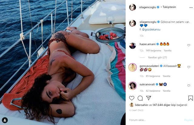 Sıla'nın bikinili tekne pozu sosyal medyayı yıktı geçti - Resim: 1