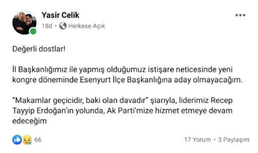 AKP İstanbul il örgütünde 39 ilçe başkanından 22'si görevden alındı - Resim: 1