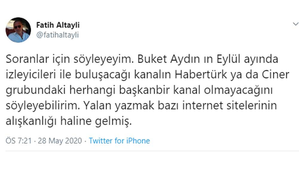 Fatih Altaylı’dan Buket Aydın açıklaması - Resim: 1