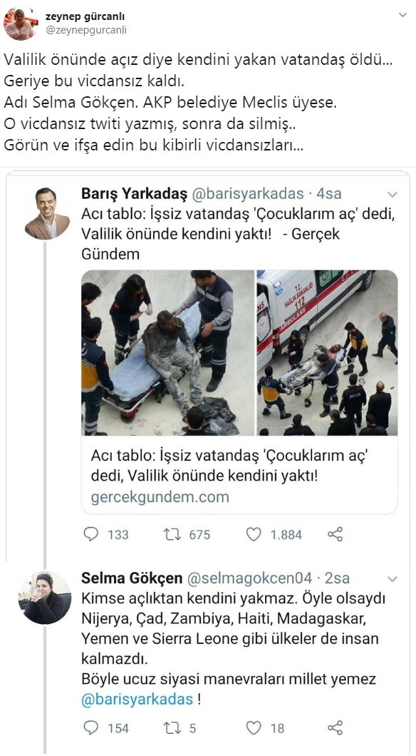AKP'li meclis üyesinden çocuklarım aç diyerek valilik önünde kendini yakan adam için vicdansız yorum - Resim: 4
