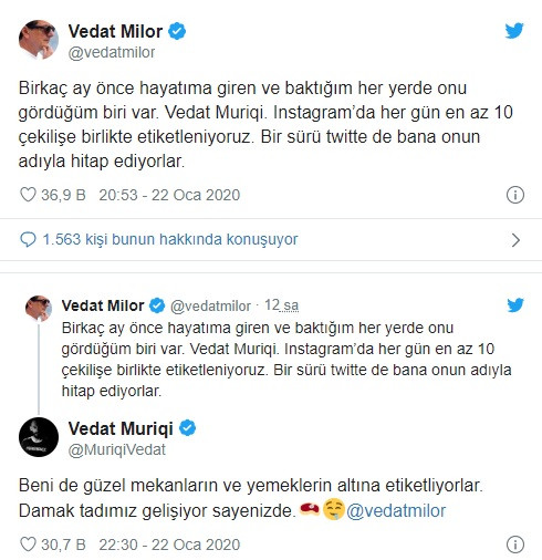 Vedat Milor ve Vedat Muriç diyaloğu sosyal medyada gündem oldu - Resim: 1
