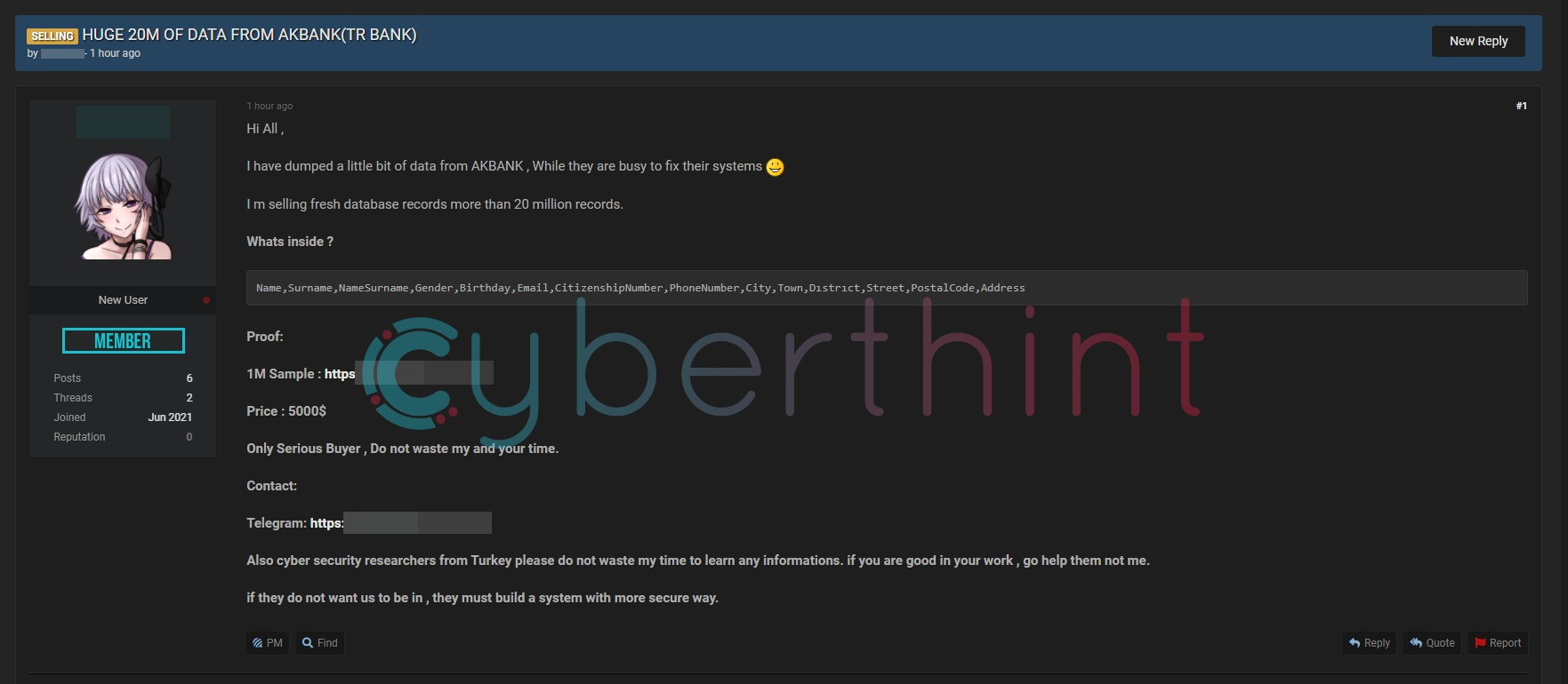 Akbank'a İlişkin Flaş İddia: 20 Milyon Kullanıcısının Verileri Çalındı - Resim: 1