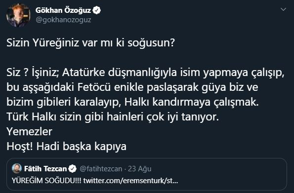 Gökhan Özoğuz'dan Atatürk düşmanı Fatih Tezcan'a: Hoşt! - Resim: 3