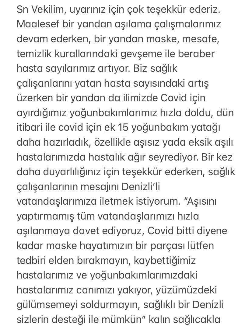 Denizli İl Sağlık Müdürü: Yoğun Bakımlarımız Hızla Doldu - Resim: 1