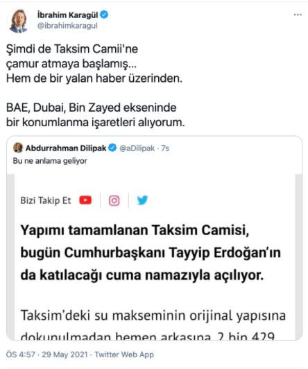 Yandaş Yazarlar Taksim Camisi için Twitterda Kapıştı - Resim: 1