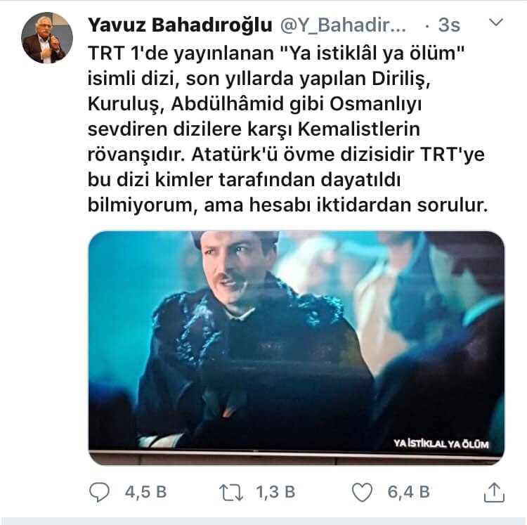 Yavuz Bahadıroğlu olay paylaşımını sildi - Resim: 1