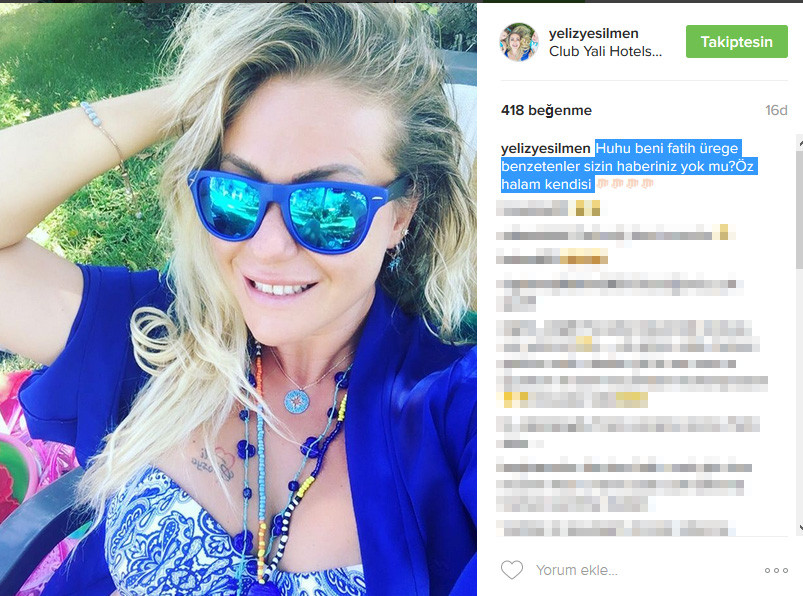 Yeliz Yeşilmen: Fatih Ürek öz halam olur! - Resim: 1