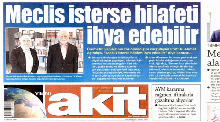 Yobaz Yeni Akit Şimdi de Hilafet Çağrısı Yaptı - Resim: 1