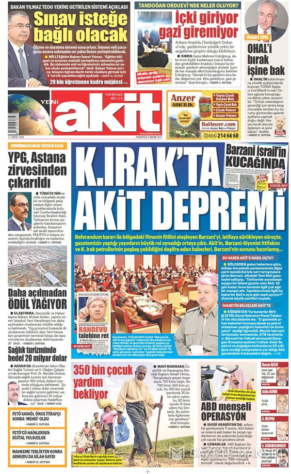 Meğer Barzani Akit'e kızıp istifa etmiş! - Resim: 1