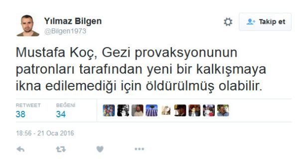 Yeni Şafak muhabiri: Koç öldürülmüş olabilir - Resim: 1