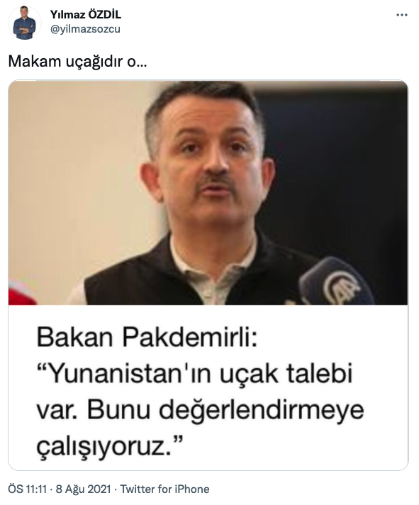 Yılmaz Özdil'den Pakdemirli'nin Yunanistana Uçak Açıklamasına Flaş Yanıt - Resim: 1