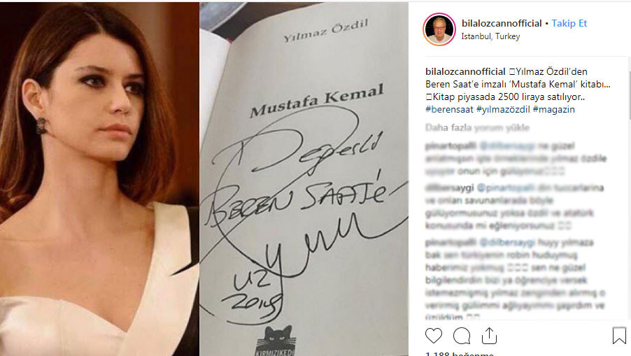 Yılmaz Özdil'den Beren Saat'e özel imzalı kitap! - Resim: 1