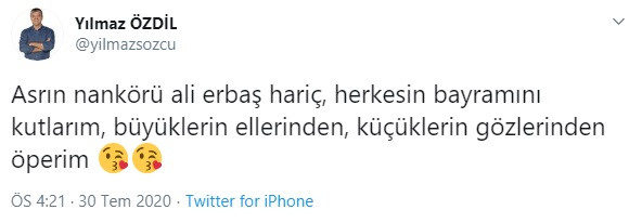 Yılmaz Özdil’den bomba paylaşım: Asrın nankörü Ali Erbaş hariç… - Resim: 1
