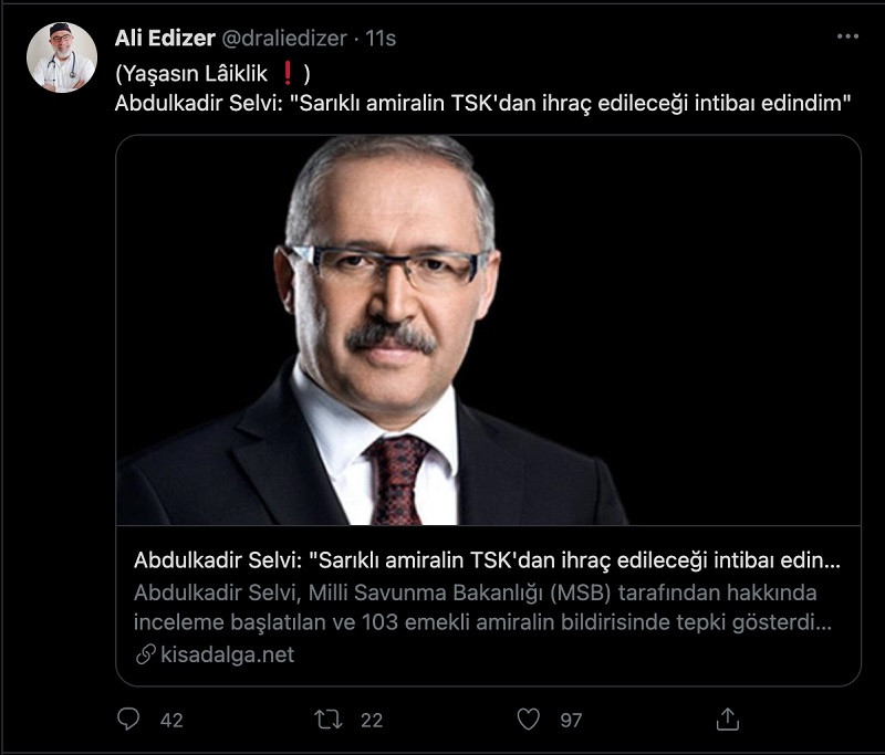 Entarili Yobaz Ali Edizer'den Sarıklı Amirale Tam Destek - Resim: 2