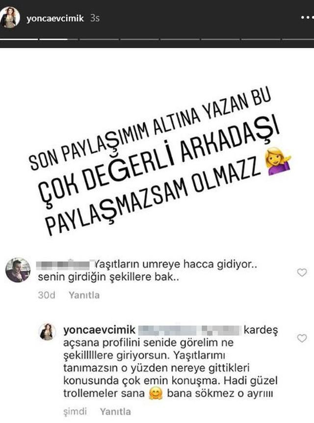 Yonca Evcimik'ten yaşıtların hacca gidiyor diyen takipçiye cevap - Resim: 2