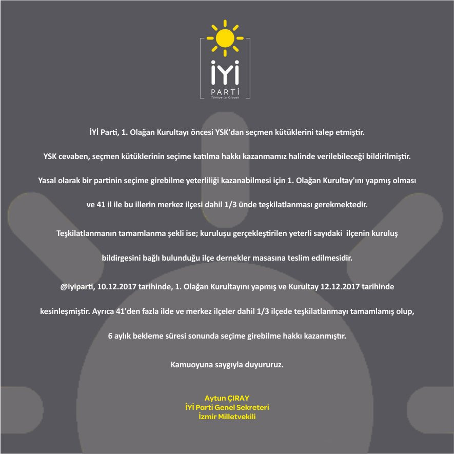 Son dakika: YSK'dan İYİ Parti’ye ret cevabı! - Resim: 1