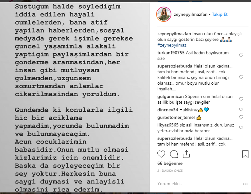 Acun Ilıcalı'nın eski eşi Zeynep Yılmaz sosyal medya hesabından patladı! - Resim: 1