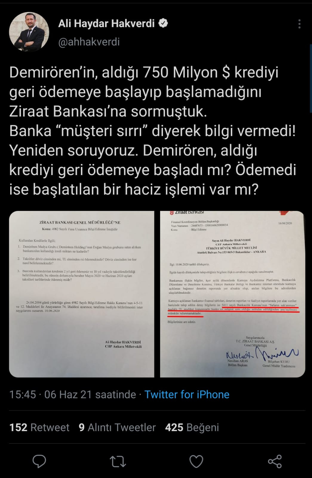 CHP’li Hakverdi: Demirören, Aldığı Krediyi Geri Ödemeye Başladı mı? - Resim: 1